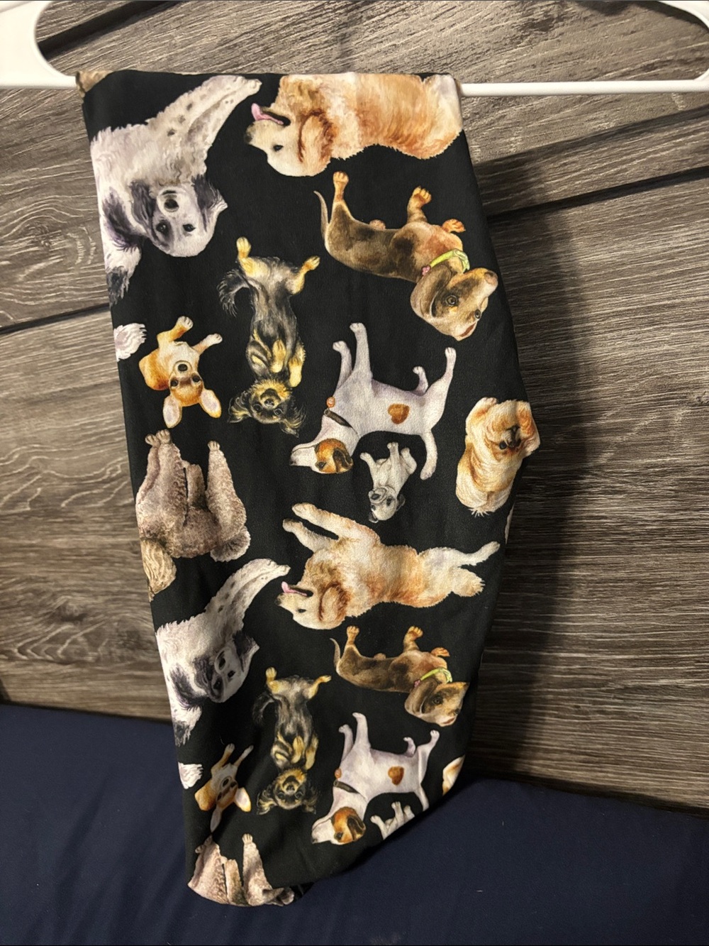 Dog Print Black Leggings